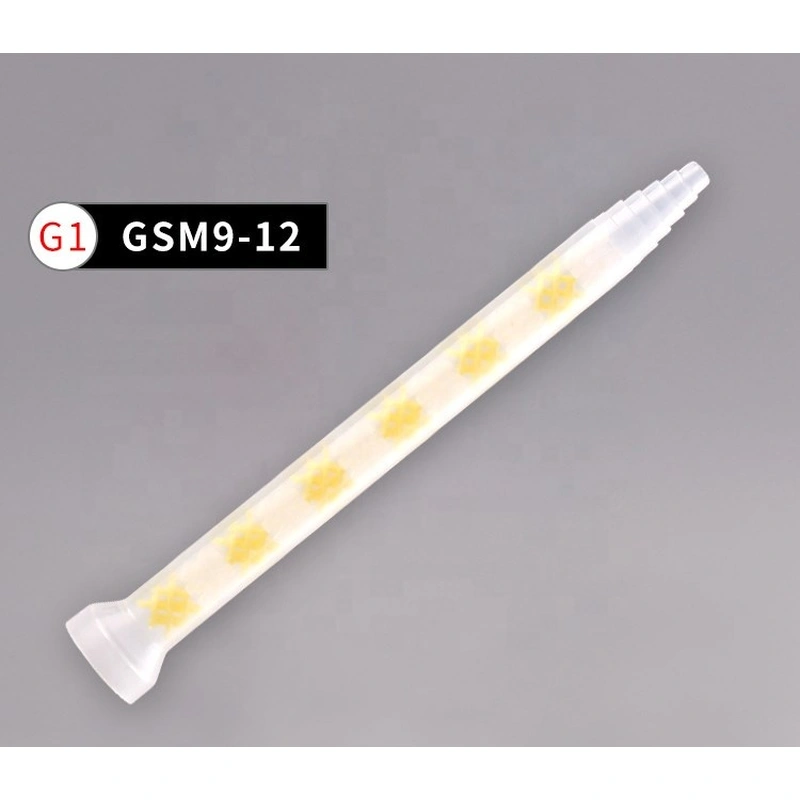 Punta mezcladora estática epoxi plástica de alta precisión gsm9-12 con elemento en forma de x