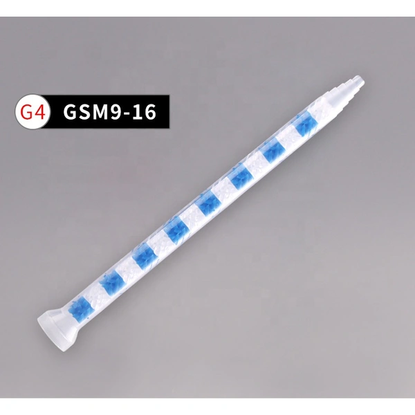 gsm9-13 одноразовый наконечник статического смесителя с x-образным элементом для клея, клея, эпоксидной смолы, полипропилена