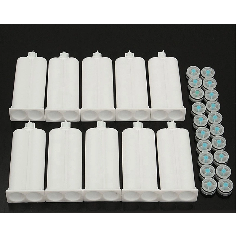 ma6.3-21 2k дозирование эпоксидной смолы статические наконечники смесителя для двойного пакета эпоксидных смол байонетная трубка для смешивания материалов с помпой