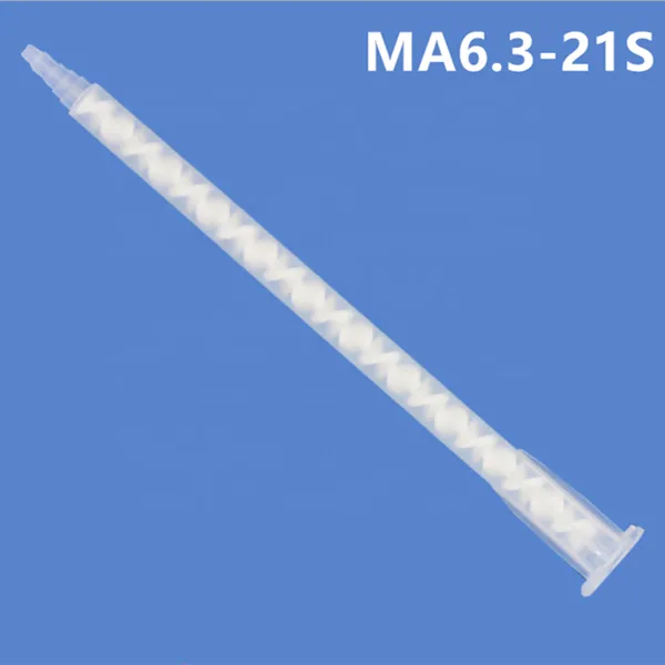 ma6.3-21 2k дозирование эпоксидной смолы статические наконечники смесителя для двойного пакета эпоксидных смол байонетная трубка для смешивания материалов с помпой