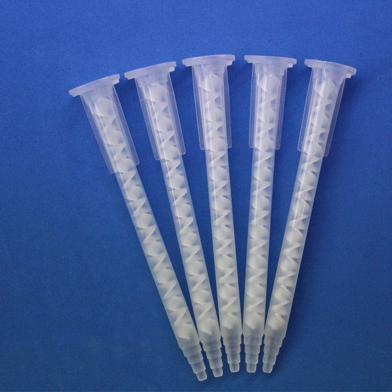 ma6.3-21 2k дозирование эпоксидной смолы статические наконечники смесителя для двойного пакета эпоксидных смол байонетная трубка для смешивания материалов с помпой