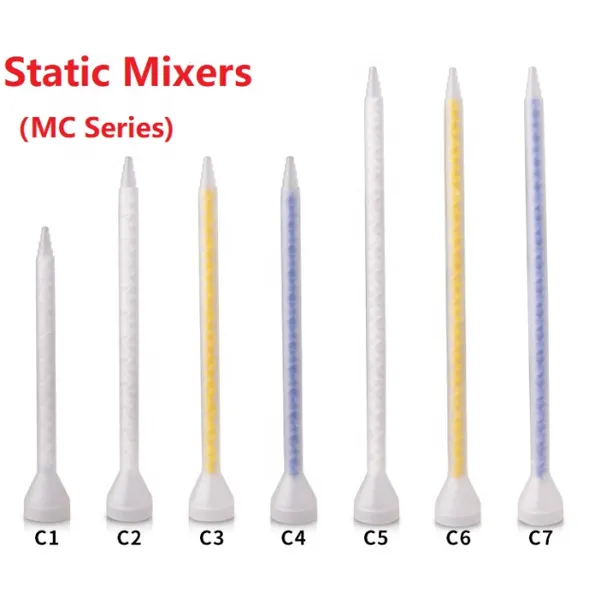 mc6-32 2k эпоксидный колпак дозатор эпоксидной смолы статический смеситель наконечник одноразовый 32 элемента наконечники для смешивания