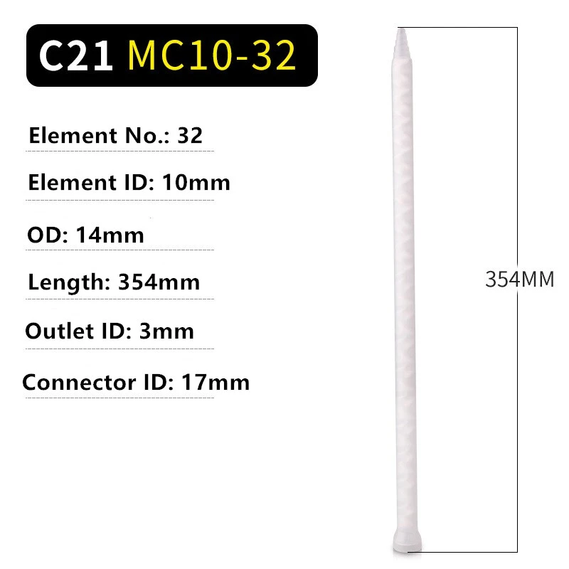 Machine Static Mixer Tip MC10-32 AB Epoxy Resin Adhesive Applicator Static Mixer Mixing Nozzle