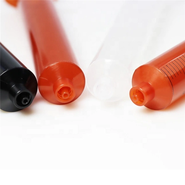 precio barato 30c sistema de dispensación de estilo de perfume de jeringa de pegamento de plástico transparente