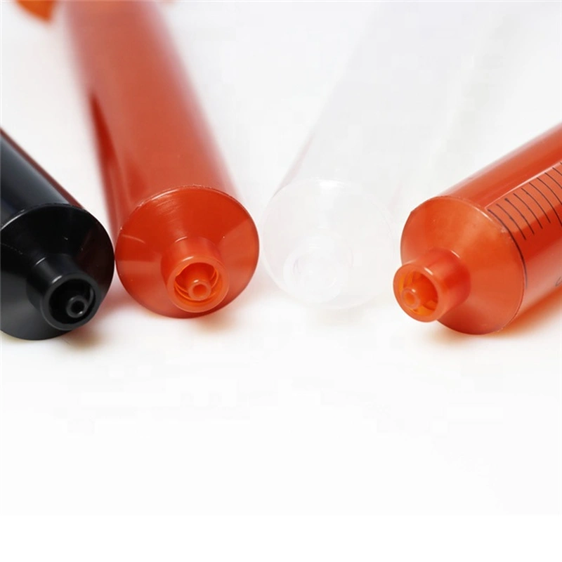 precio barato 30c sistema de dispensación de estilo de perfume de jeringa de pegamento de plástico transparente