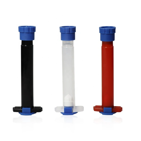 3cc transparente / negro / ámbar us efd pegamento dispensador de jeringa neumática barril para dispensador de fluido jeringa de pegamento