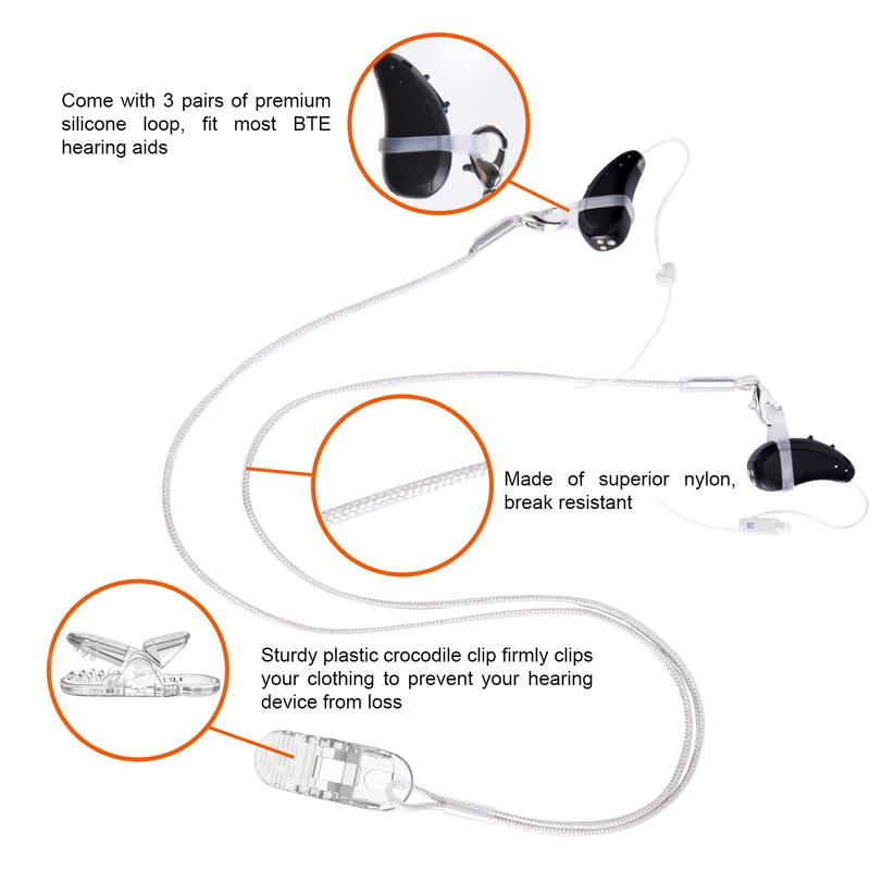 Anti loss lanyard for hearing aid