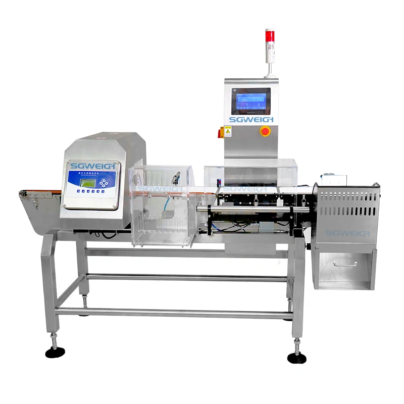 Double Removal Checkweigher Metal Detector Food Package Industrial Intelligent Digital Tunnel Weighing Metal Detector