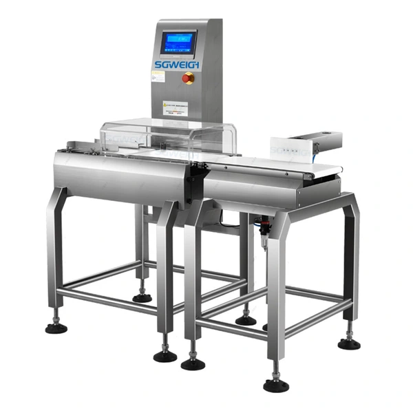 Conveyor Belt Checkweigher Systems With An Automatic Pushing Arm Food Products Checkweighers Cheap Price