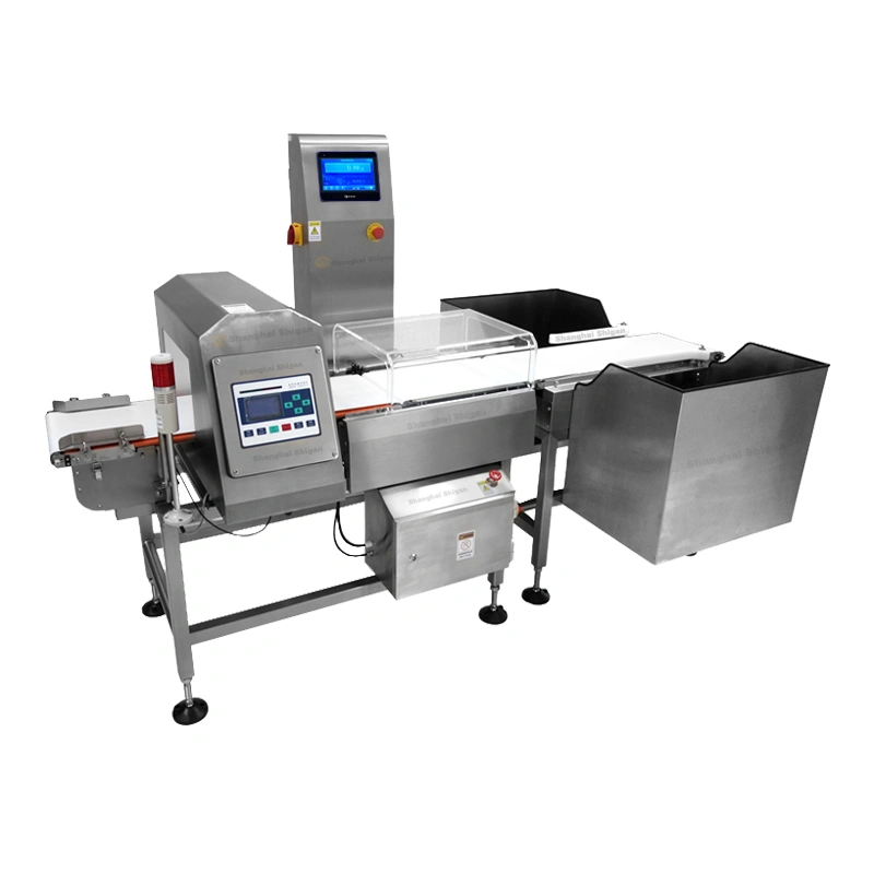 Food Metal Detector and Checkweigher Combination System with Rejector