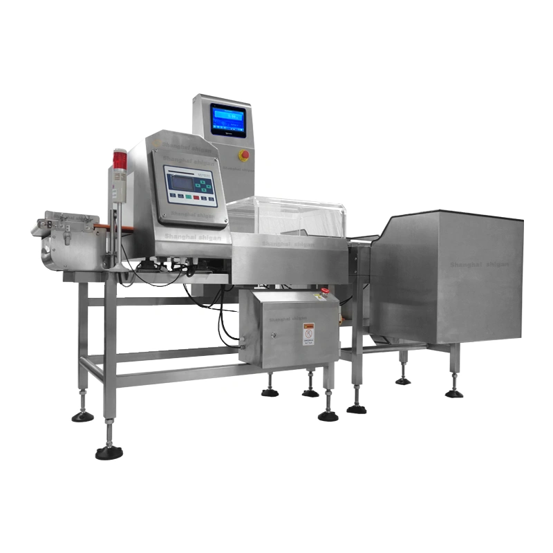 Food Metal Detector and Checkweigher Combination System with Rejector