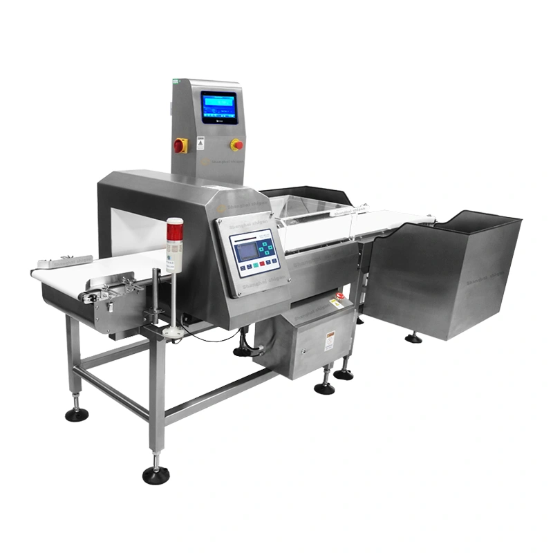 Food Metal Detector and Checkweigher Combination System with Rejector