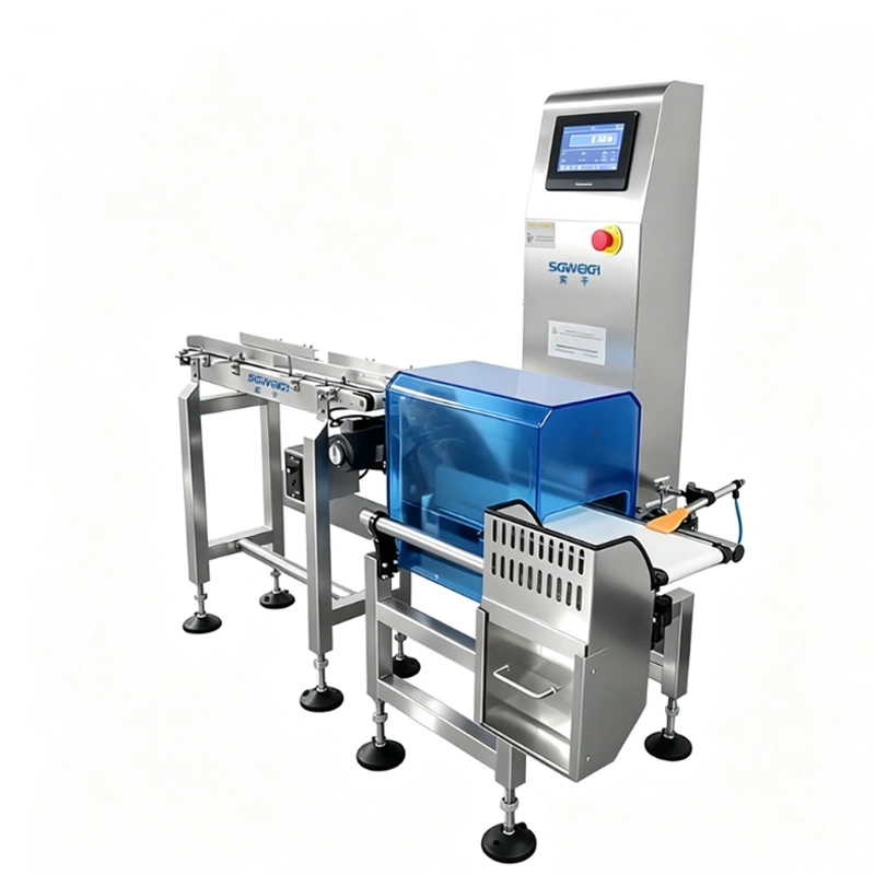 Inline Checkweigher with Inclined Conveyor Automatic Checkweighing System