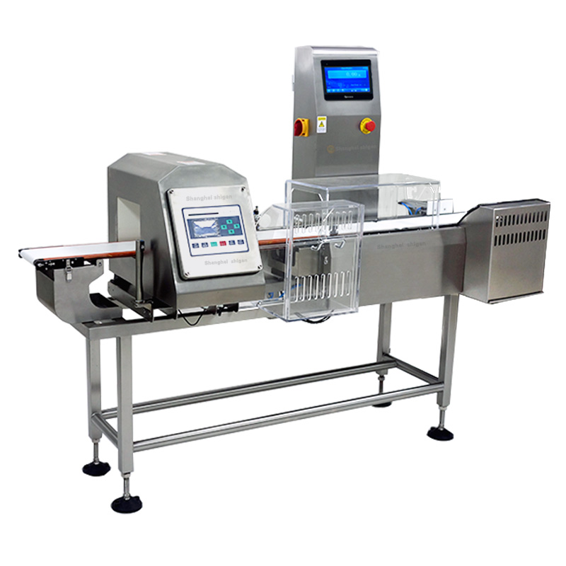 Combo Metal Detector and Check Weigher With Rejector