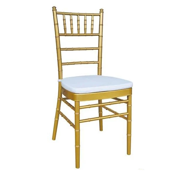  luxury white gold brass high back throne wedding chair 