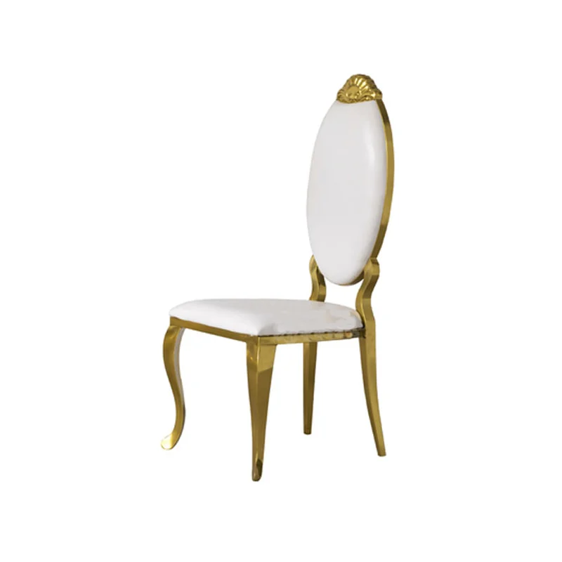 Event rose gold modern luxury PU leather stainless chair