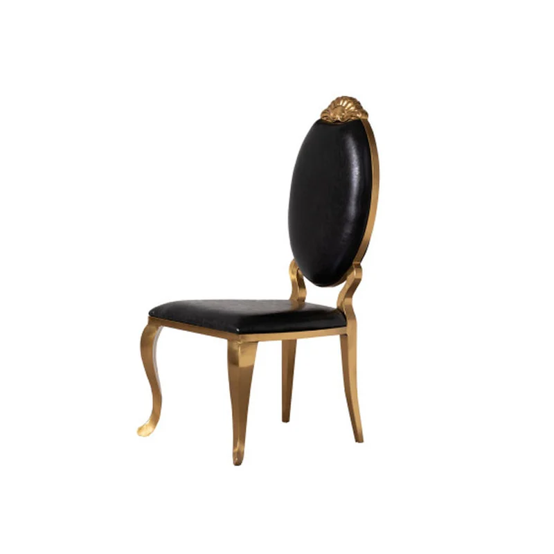 Event rose gold modern luxury PU leather stainless chair