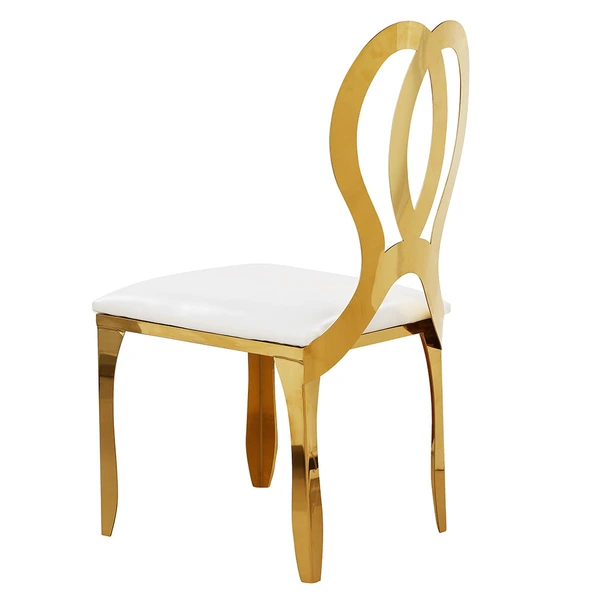 white restaurant stainless steel leather bar chair gold