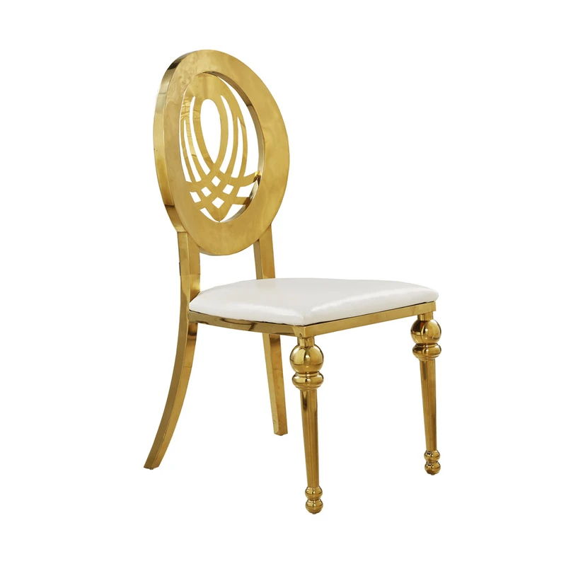 Cheap hotel wedding leather outdoor stainless steel chair