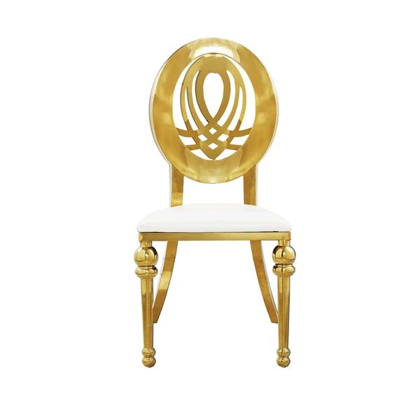 Cheap hotel wedding leather outdoor stainless steel chair