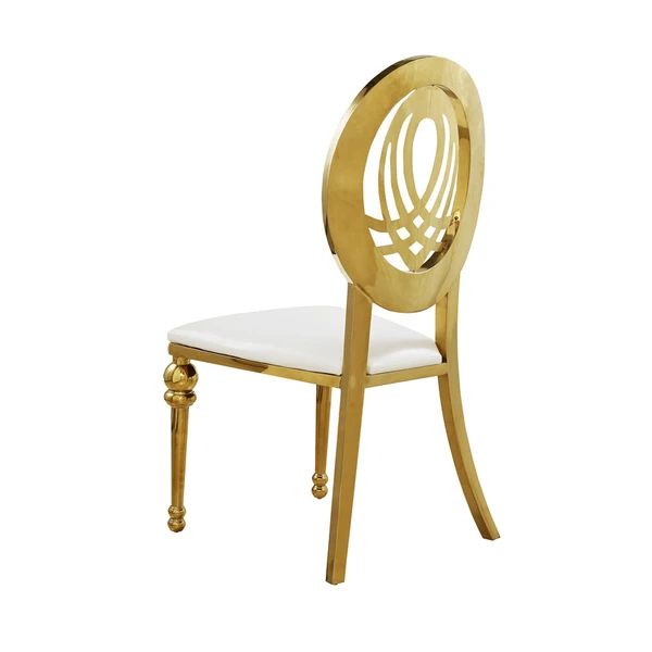 Cheap hotel wedding leather outdoor stainless steel chair