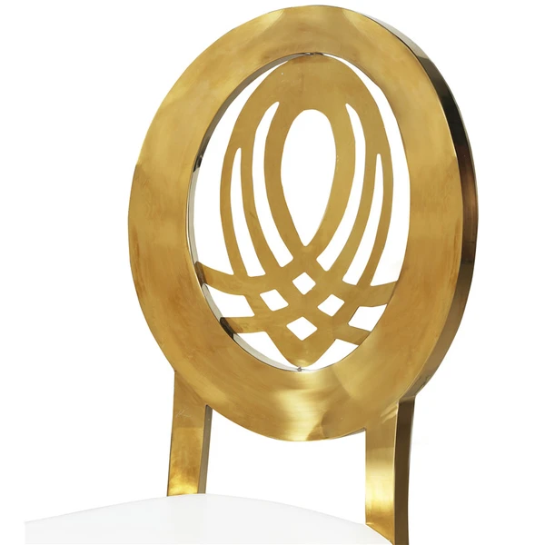 Cheap hotel wedding leather outdoor stainless steel chair