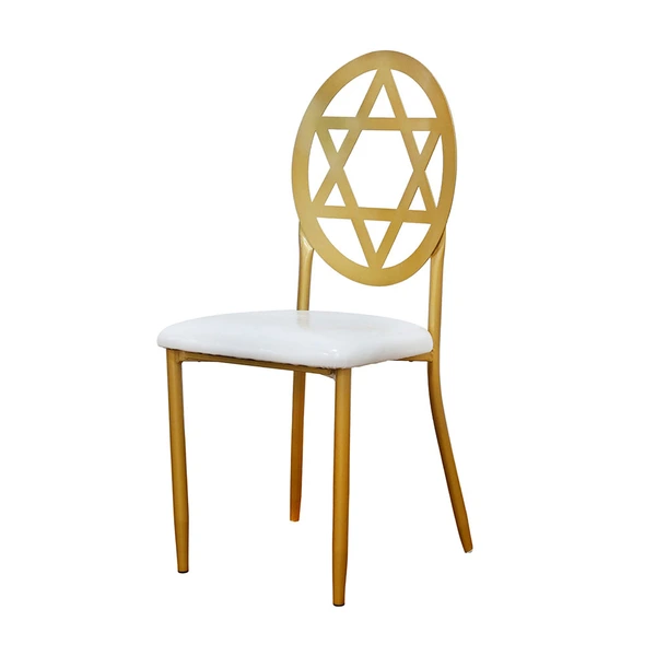 gold stainless steel metal frame wedding chair throne