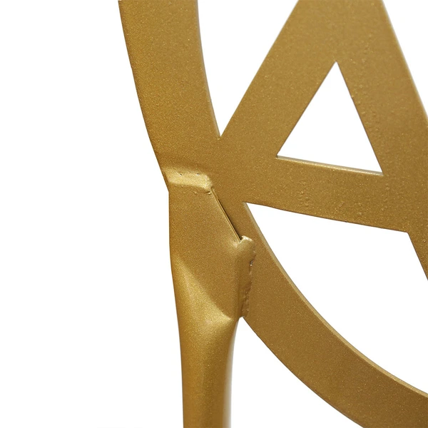 gold stainless steel metal frame wedding chair throne