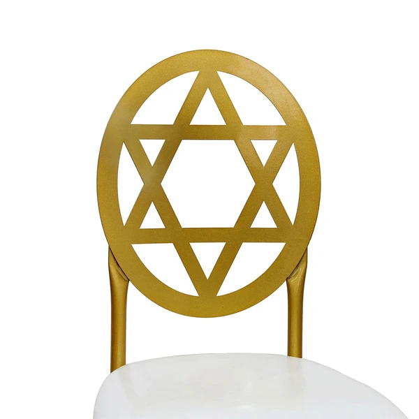 gold stainless steel metal frame wedding chair throne