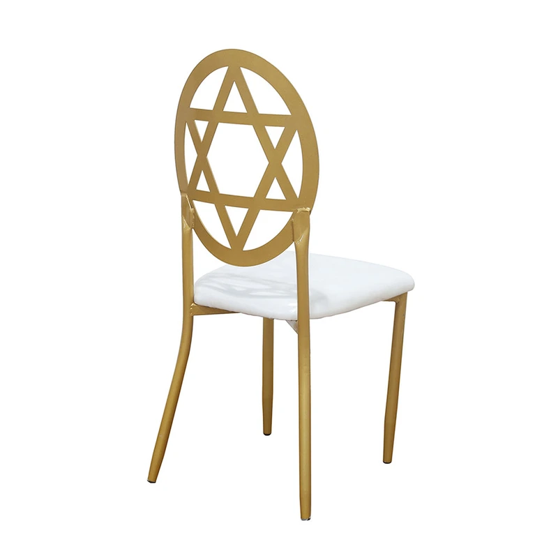 gold stainless steel metal frame wedding chair throne