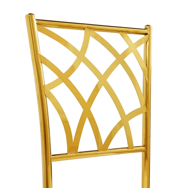 New modern style hotel wedding dining chair golden luxury