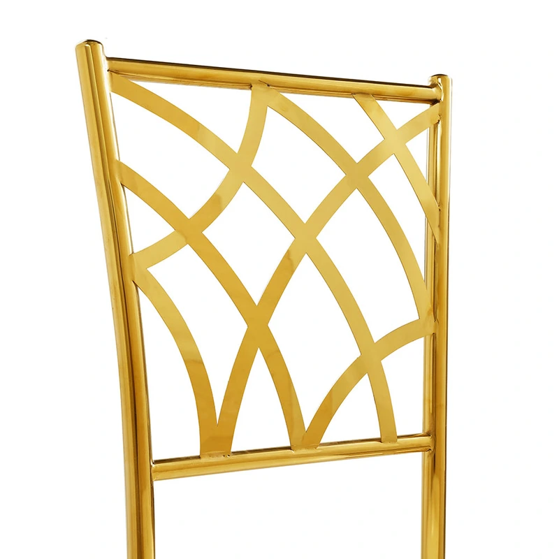 New modern style hotel wedding dining chair golden luxury