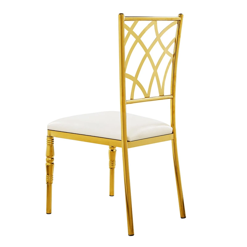 New modern style hotel wedding dining chair golden luxury