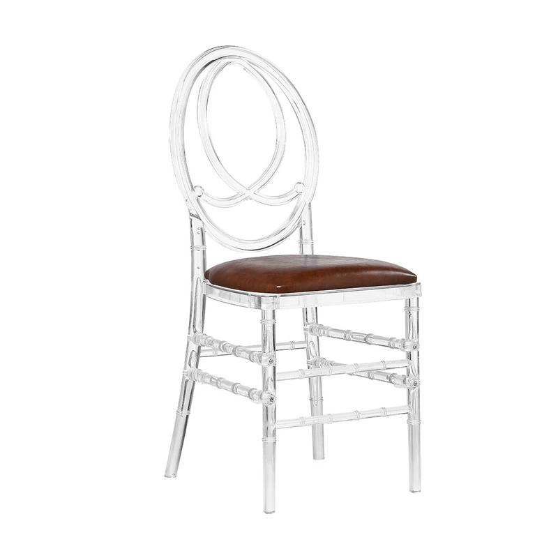 wholesale cheap price crystal plastic resin banquet napoleon chiavari chair 