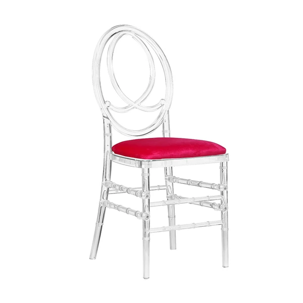 wholesale cheap price crystal plastic resin banquet napoleon chiavari chair 