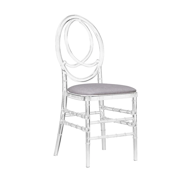 wholesale cheap price crystal plastic resin banquet napoleon chiavari chair 