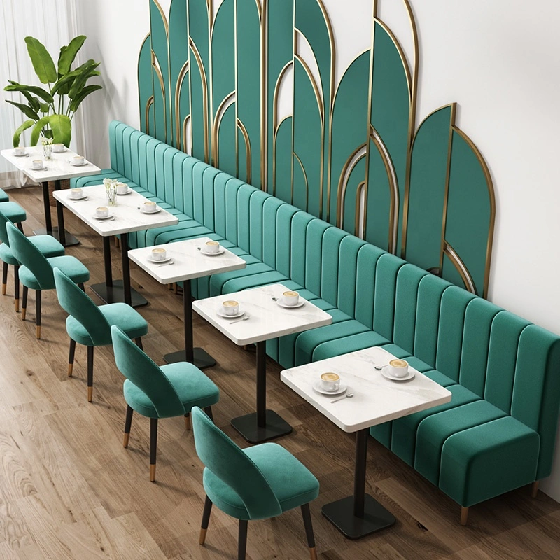 Modern Design Metal Leather Seat Restaurant Booth