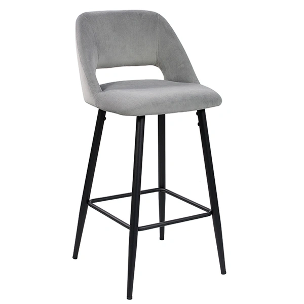 Velvet Modern Bar Stool Chair with Back
