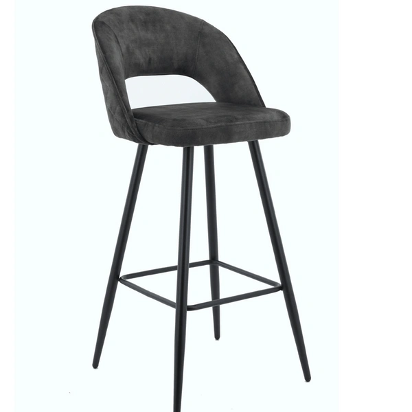 Velvet Modern Bar Stool Chair with Back