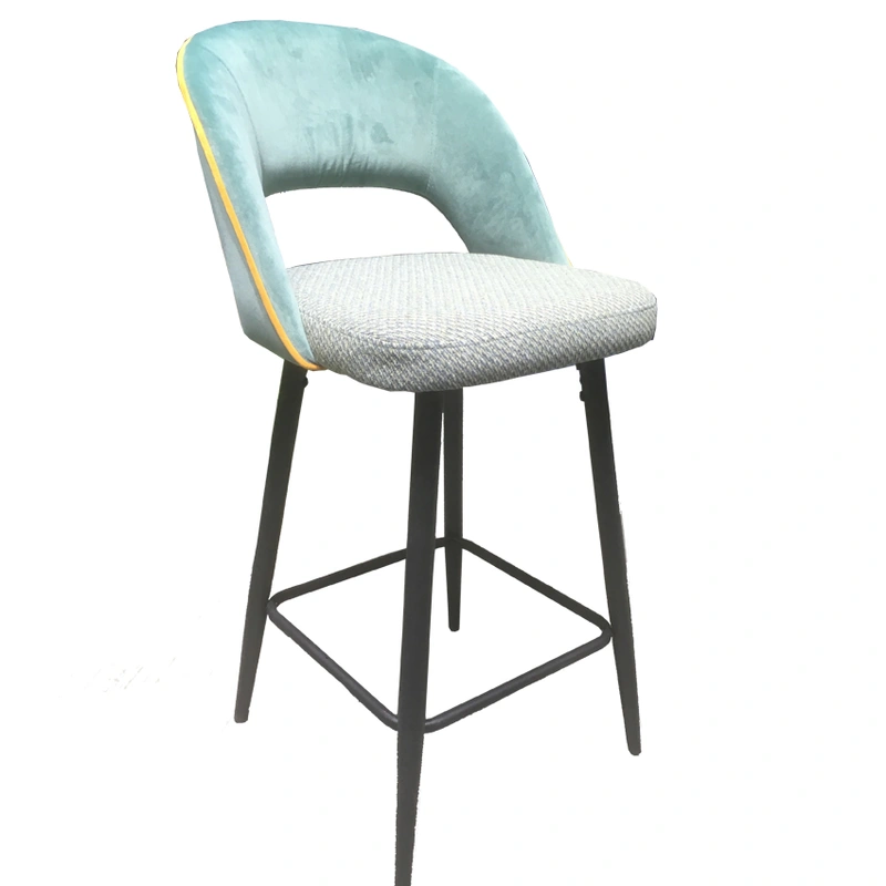 Velvet Modern Bar Stool Chair with Back