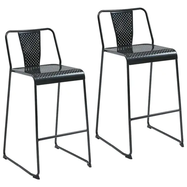 Industrial metal bar restaurant chair