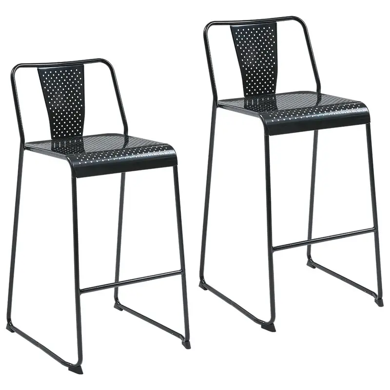 Industrial metal bar restaurant chair