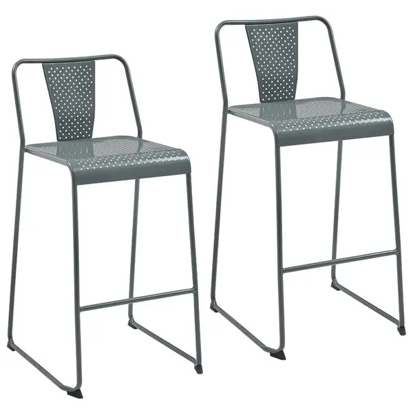 Industrial metal bar restaurant chair