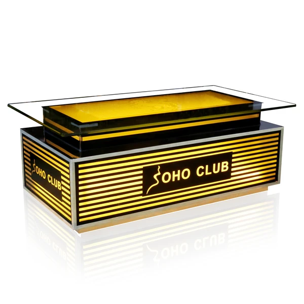 KTV club hotel light up bar square cocktail table