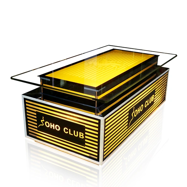 KTV club hotel light up bar square cocktail table