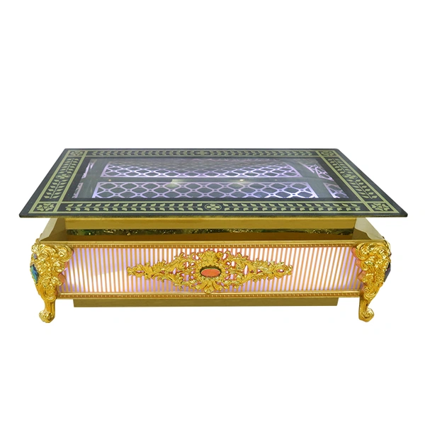 Stainless steel frame tempered glass top ktv cocktail table