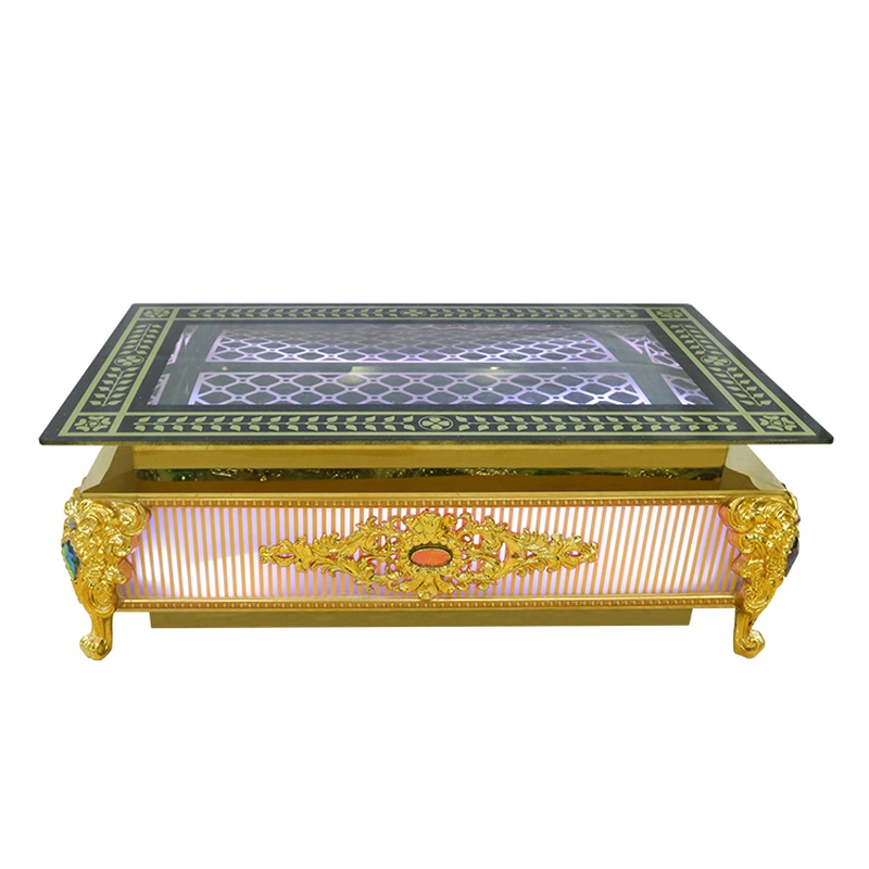 Stainless steel frame tempered glass top ktv cocktail table