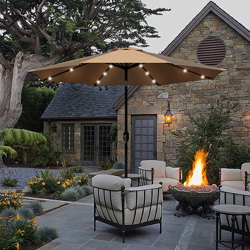 Custom umbrella Garden Outdoor Parasol beach led lights