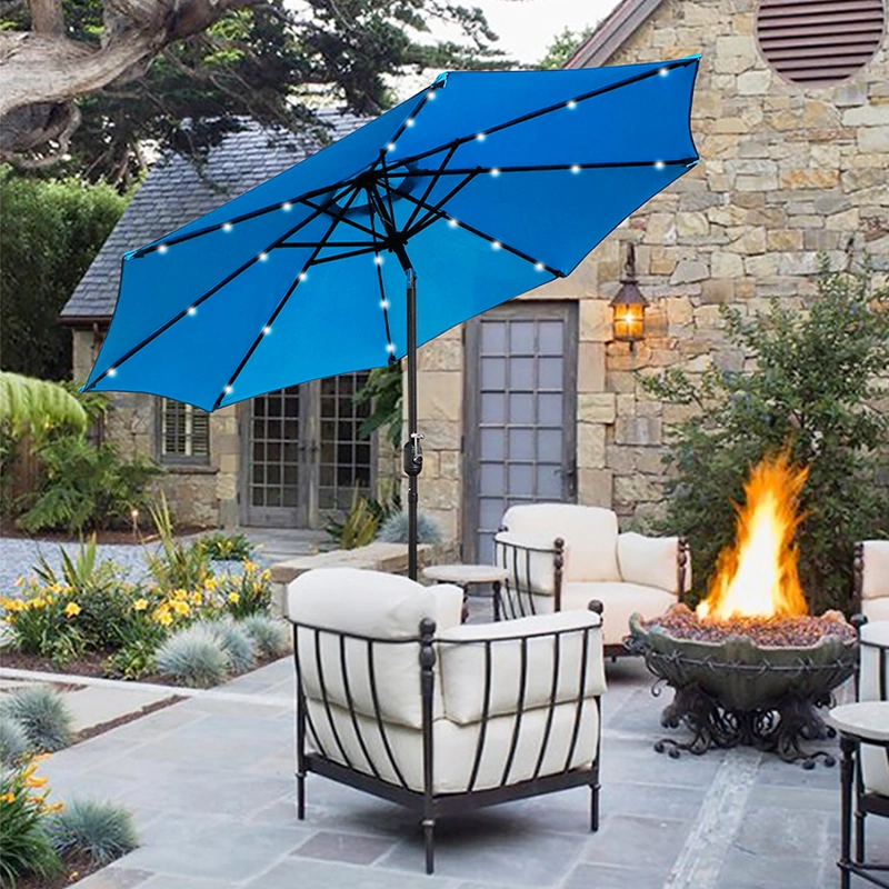 Custom umbrella Garden Outdoor Parasol beach led lights