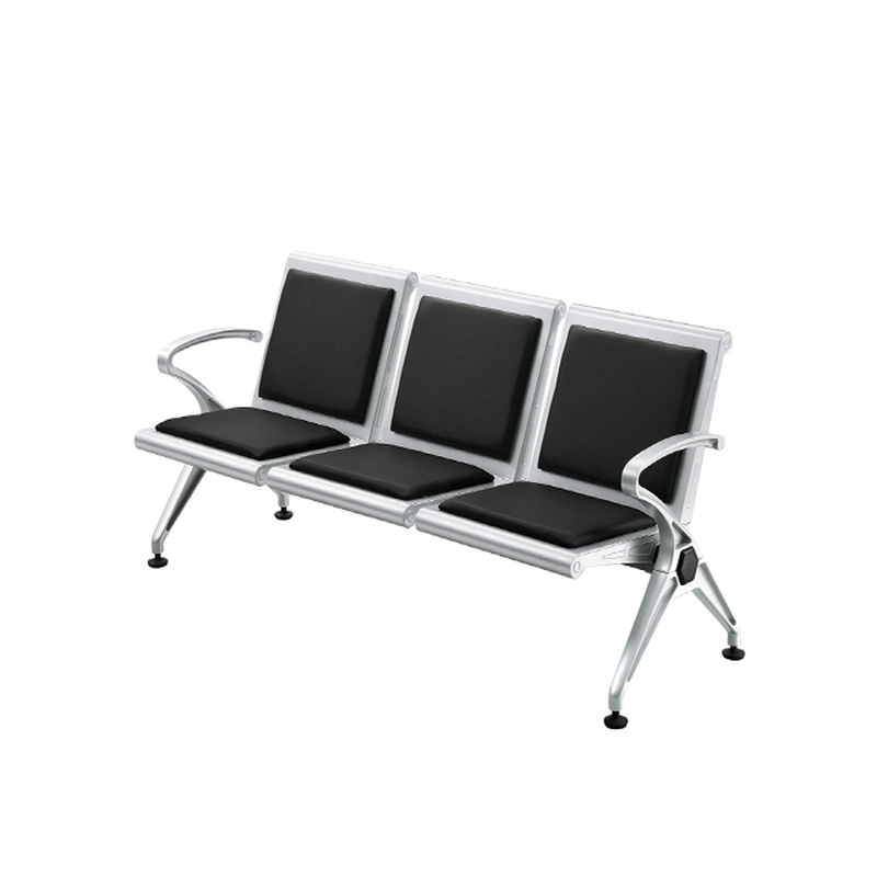 Public Metal Chair Bench Chair Cushions
